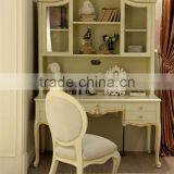Ivory and Gold Color Antique French Style Kids Study Table and Chair Set - BF07-70354DC thumbnail-1