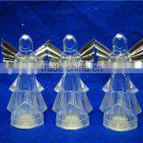 Acrylic Transparent Angel With LED Changing Color and Sliver Wing Angel thumbnail-1