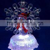 New Style Led Rbg Light Acrylic Artificial Christmas Snowflake Snowman thumbnail-3