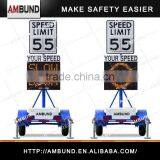 Radar Speed Trailer for Law Enforcement Traffic Flashing Radar Speed Limit LED Signs thumbnail-2