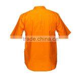 Custom Mining Industrial Work Uniform Mens 100% Cotton Short Sleeve Workwear Shirts thumbnail-2