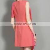 Europe Slim Asymmetric Chiffon Dress/ Hot Selling New Design Asymmetrical Women Long Skirt thumbnail-2