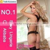 Black Satin Nighty Mature Women Sexy Lingerie thumbnail-2