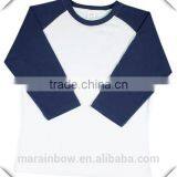 100% Cotton Plain Ladies Baseball Tee 3/4 Raglan Sleeve Baseball T Shirt Contrast 2 Tone Unisex Baseball T-Shirt Wholesale thumbnail-4