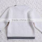 Words Embroidery Jersey Knitted Kids Pullover Sweater Crew Neck thumbnail-4