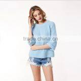 Zm50249b Europe Fashion Ladies Short Coat Pure Color Trendy Women Sweater thumbnail-1