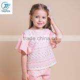 Sweet Style Chiffon Fabric Top Ruffle Sleeve Kids Girls T Shirt thumbnail-1