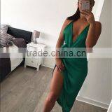 Runwaylover 104 Sexy Deep V-Neck Ladies Halter Casual Dress thumbnail-6