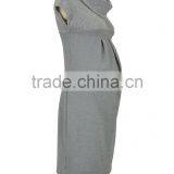 Cozy Dark Grey Turtleneck Maternity Dress 2015 thumbnail-2