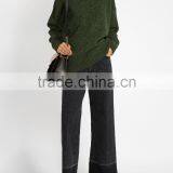 High Quality Custom High Neck Green Sweater Women 2017 thumbnail-5