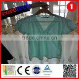 Eco-friendly Sfot V-neck Blank Woman T-shirt thumbnail-2