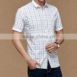 Short Sleeve Cotton Plaid Shirts For Mens thumbnail-1