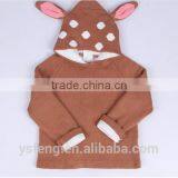 Deer Ear Baby Sweater Zipper Cardigan With A Hood Children Sweater thumbnail-5