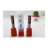 CNC 2 Flute Solid Carbide Tapered End Mills , TIALN Coated Long Neck Flat End Mil