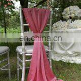 Newest Design Fancy Shiny Purple Wedding Tiffany Ruffle Chair Sash thumbnail-6