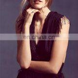 Sleeveless Fringe Real Sample Party Cocktail Eveing Dresses in Germany NT6754 thumbnail-4