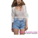 Wholesale Fashion Born On The Beachwear Plain White Round Neck T-shirt thumbnail-3