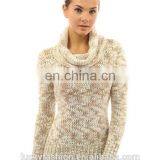 2016 BAIYIMO Women's Open Stitch Cowl Neck Long Sleeve Sweater thumbnail-1