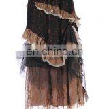 Steampunk Postapocalyptic Long Layered Skirt thumbnail-2
