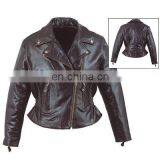 HMB-0328J WOMEN LEATHER JACKETS BASIC BIKER FASHION BROWN COATS
