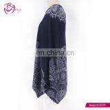 2017 Autumn European Style Ruffie Hem Big Size Ethnic Printing Tunic for Middle Age Woman thumbnail-5