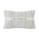 Wholesale Decorative Boho Style Sofa Use Throw Pillow Cushion Cover Boho Tufted Pillow Case With Lace thumbnail-4