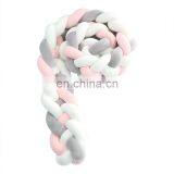 Amazon Best Seller Stock Fashion Nursery Cradle Decor Knot Triple Braids Baby Crib Bumper thumbnail-1