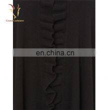 Wholesale Back Cashmere Knitting Pattern Poncho for Women thumbnail-3