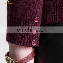 Ladies Fashion Cashmere Knit Sweater Button Back Design Sweater thumbnail-5