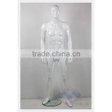 Glossy white fiberglass male mannequin for window display
