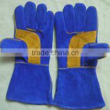 cow split leather welding gloves for welders with competitive price