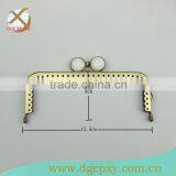 Small Metal Purse Frame With Whirte Gems