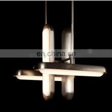 Modern Industrial Brass Metal Glass Transparent Lampshade Pendant Light Living Room Hotel Ceiling Home Decoration Lighting thumbnail-2