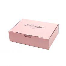 Custom Pink Logo Printing Corrugated Gift Mailer Box Special Design Cost Saving Mailer Box thumbnail-1