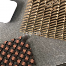 Architectural Grade Stainless Steel Brass Gold-colored Decorative Woven Mesh Panels, Suitable for Cabinet Doors thumbnail-3