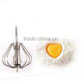 14'' Red Silicone + Stainless Steel Egg Hand Whisk Semi-auto Rotating Whisk Novelty Silicone Coated Egg Whisk thumbnail-5
