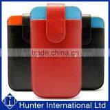 Lychee Pattern Dual Color Real Leather Sleeve Bag