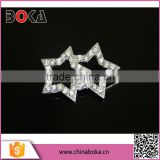 New arrival Hot sale double-star unique hotfix rhinestone brooch for party dress