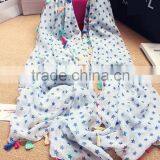 Hot Selling Korean Navy Star Printed Colorful Tassels Fashion Ladies Scarf thumbnail-2