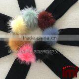 Winter Women Fur Ball Knitted Crochet Baggy Hat thumbnail-1