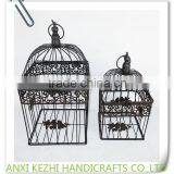 KZ150260 Set of 2 Vintage Decorative Metal Hanging Birdcage thumbnail-2