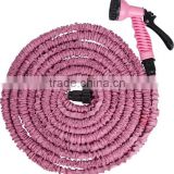 promotion plastic cheap price pink magic hose with pink color cone spray nozzle