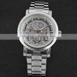 New Silver Watches Luury Brand Men's Fashion Automatic Embossed Skeleton Man Mechanical Watches Relogio Masculino Relojes thumbnail-5