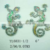 Polyresin plated lizard magnet