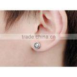 Men Collection Trend Round Screw Stainless Steel Skull Earrings thumbnail-6