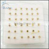 Real Gold Sterling Silver Nose Pins thumbnail-2