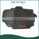 Black Beige Car Rubber Floor Mats Front,Rear 5pc Set All Weather Semi for VW Polo