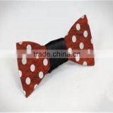 customized print logo wooden bow tie