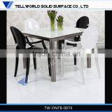 Grey Dining Room Furniture 8 Seats Acrylic Dining Table Chairs thumbnail-5