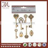 Key Design Decoration Use Laser Engraved Wooden Sticker For Gift